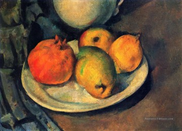 Nature morte impressionnisme œuvres - Nature morte à la grenade et aux poires Paul Cézanne